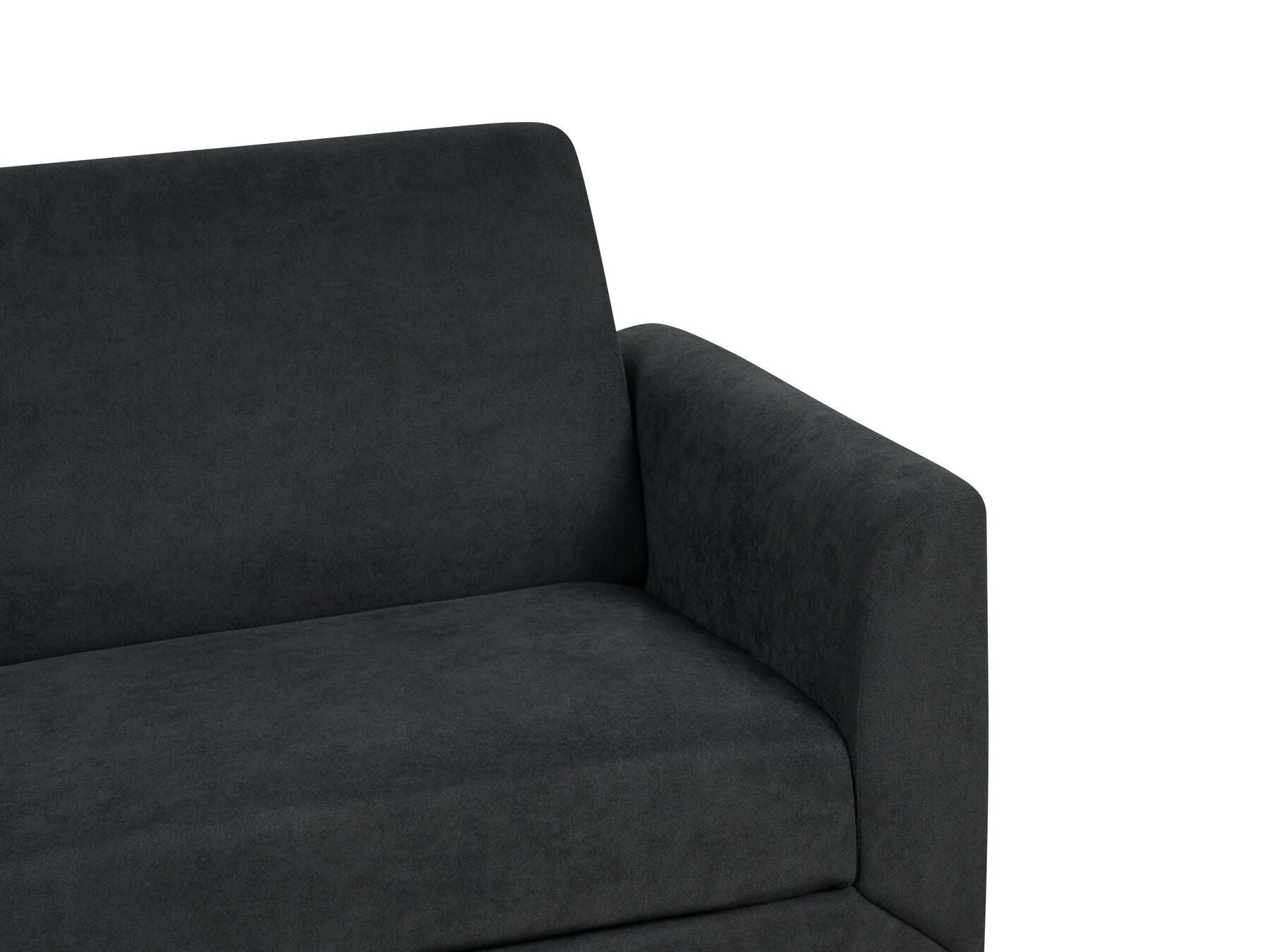3 Seater Fabric Sofa Black FENES