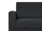 3 Seater Fabric Sofa Black FENES