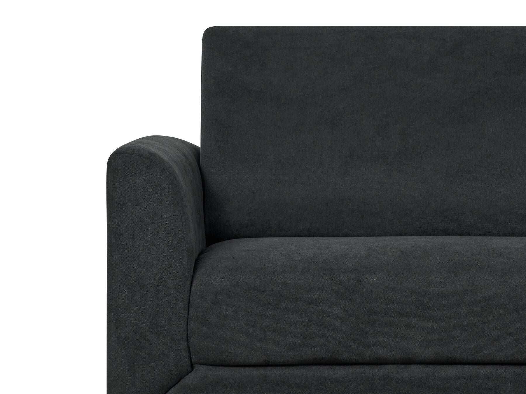 3 Seater Fabric Sofa Black FENES