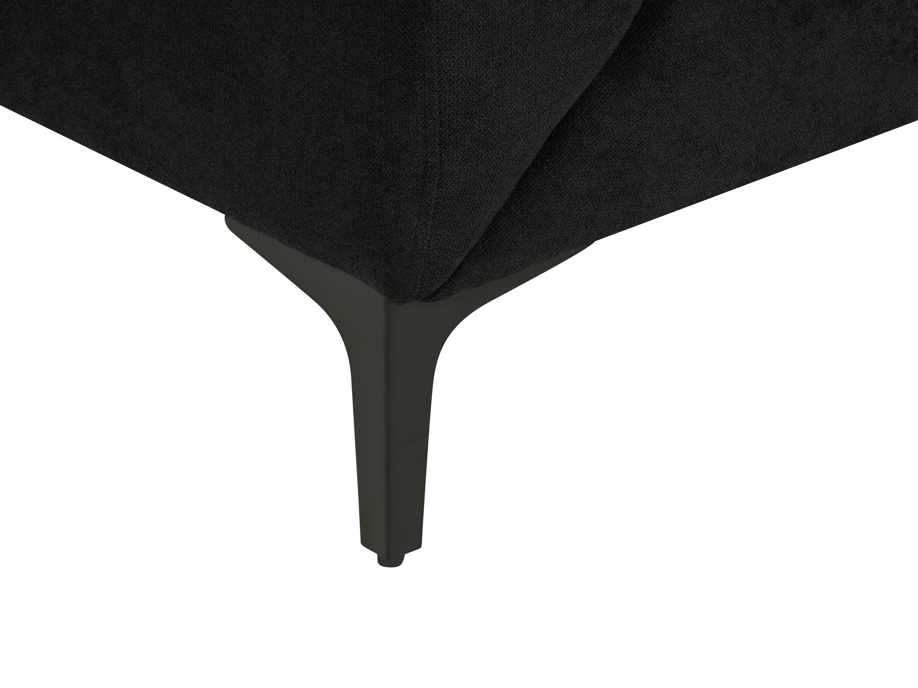 3 Seater Fabric Sofa Black FENES