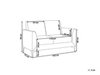 2 Seater Fabric Sofa Taupe FENES
