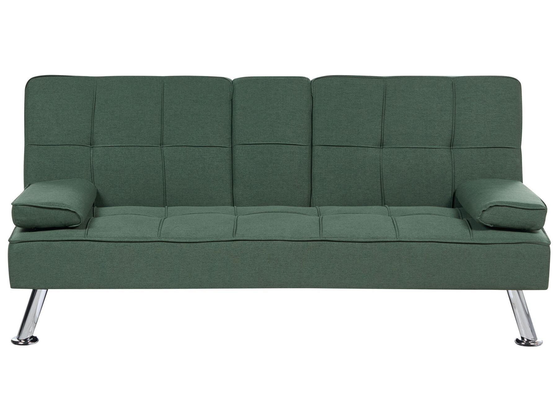 Sofa Bed ROXEN Fabric Dark Green 3 Seater