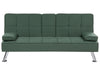 Sofa Bed Fabric Dark Green 3 Seater
