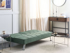 Sofa Bed ROXEN Fabric Dark Green 3 Seater