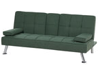 Sofa Bed ROXEN Fabric Dark Green 3 Seater