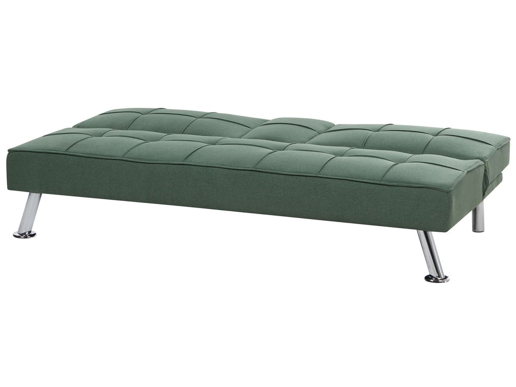 Sofa Bed ROXEN Fabric Dark Green 3 Seater