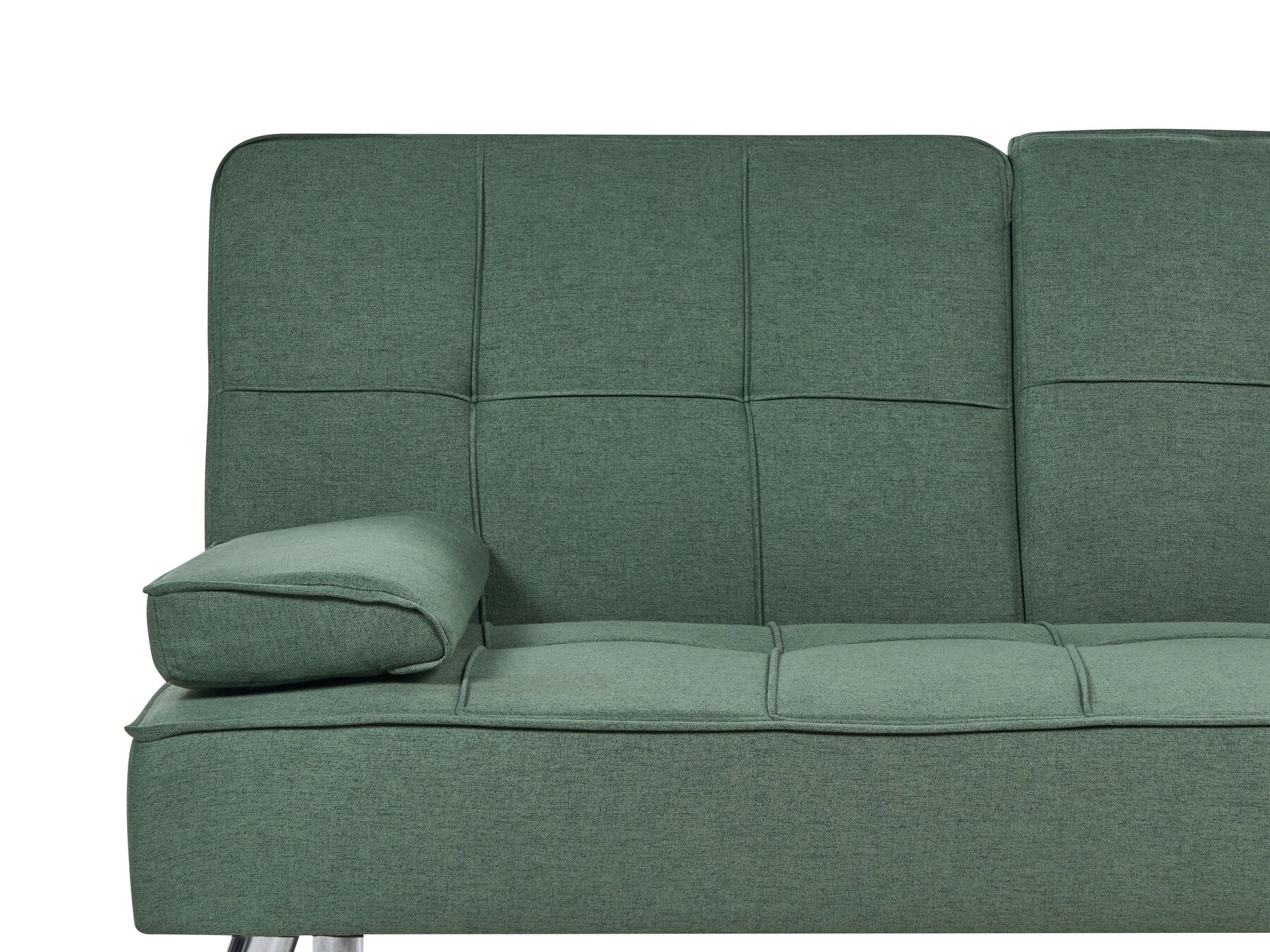 Sofa Bed ROXEN Fabric Dark Green 3 Seater