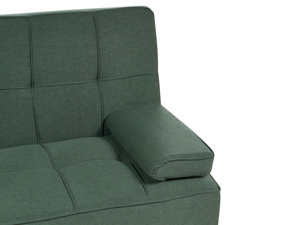 Sofa Bed ROXEN Fabric Dark Green 3 Seater