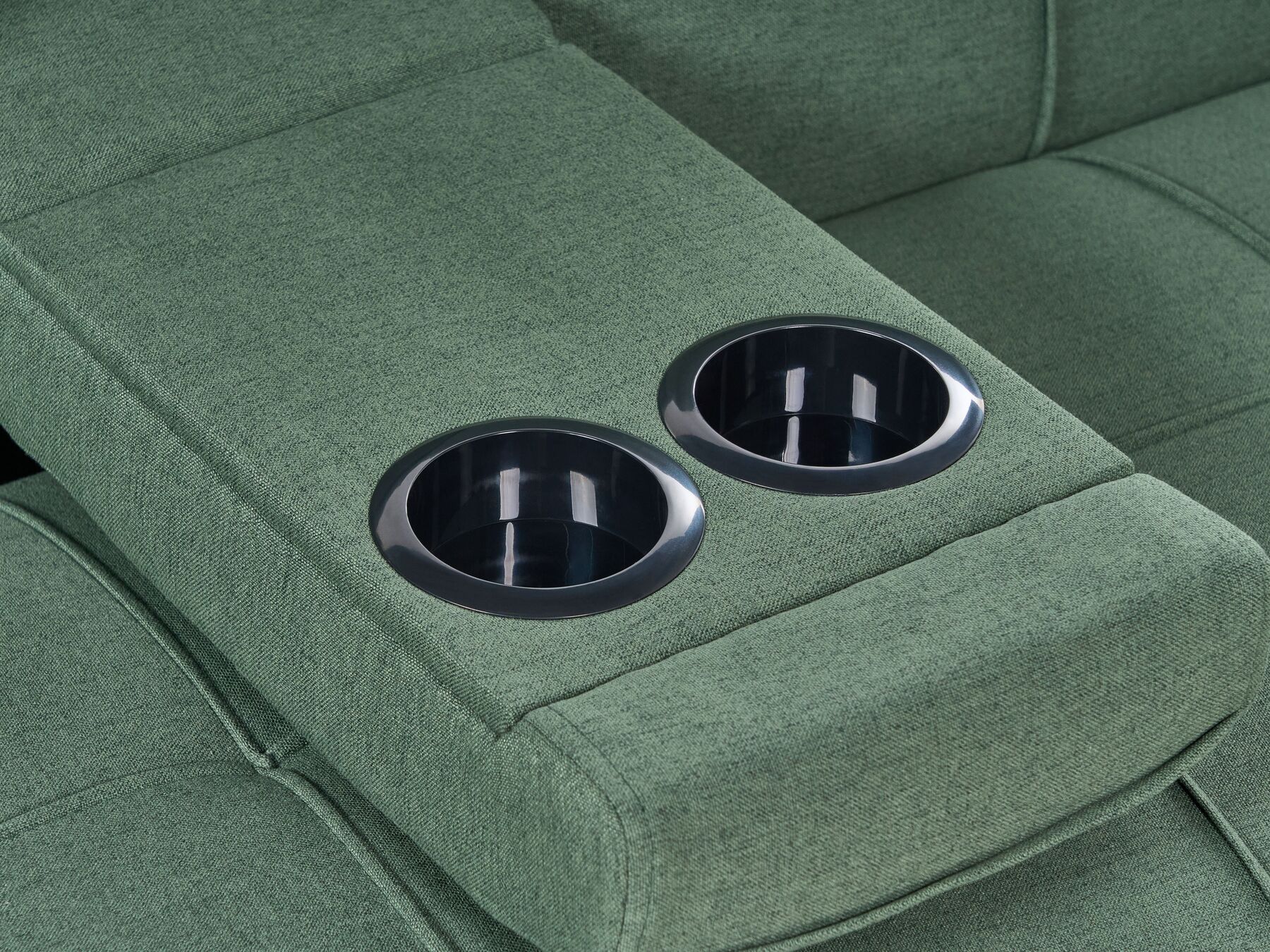 Sofa Bed ROXEN Fabric Dark Green 3 Seater