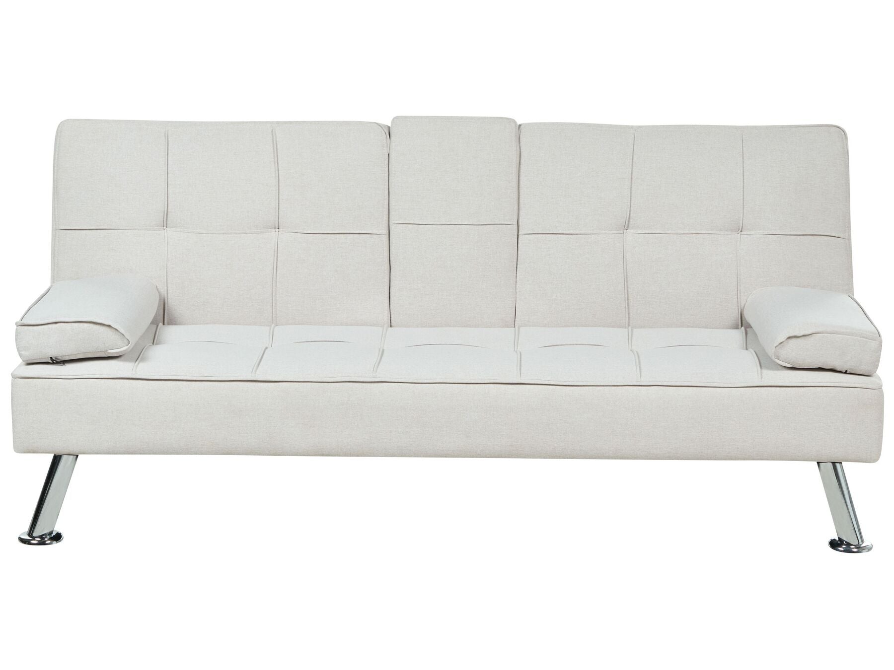 Sofa Bed ROXEN Fabric Light Beige 3 Seater