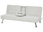 Sofa Bed ROXEN Fabric Light Beige 3 Seater