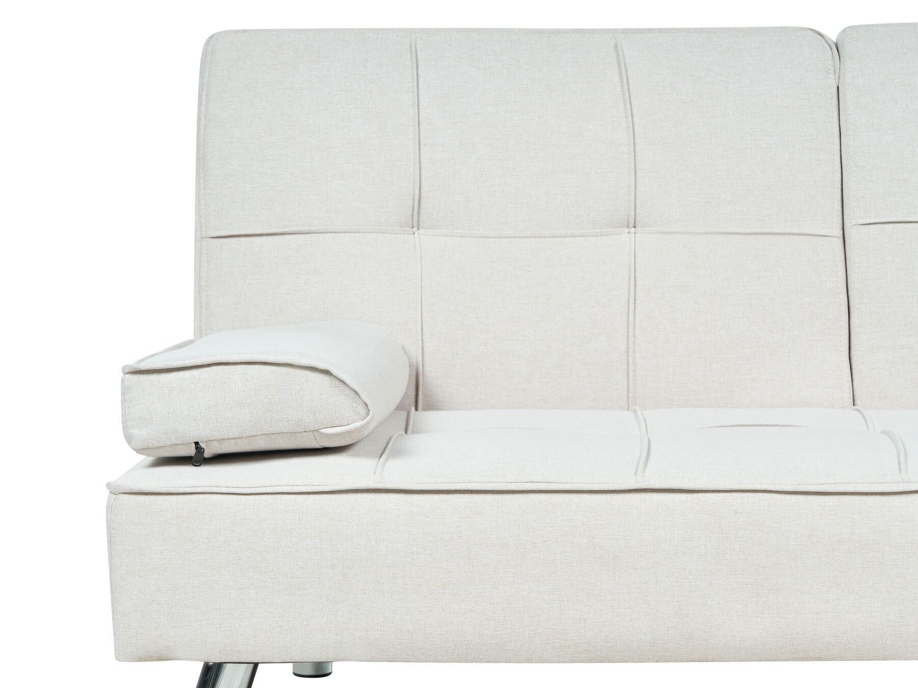 Sofa Bed ROXEN Fabric Light Beige 3 Seater