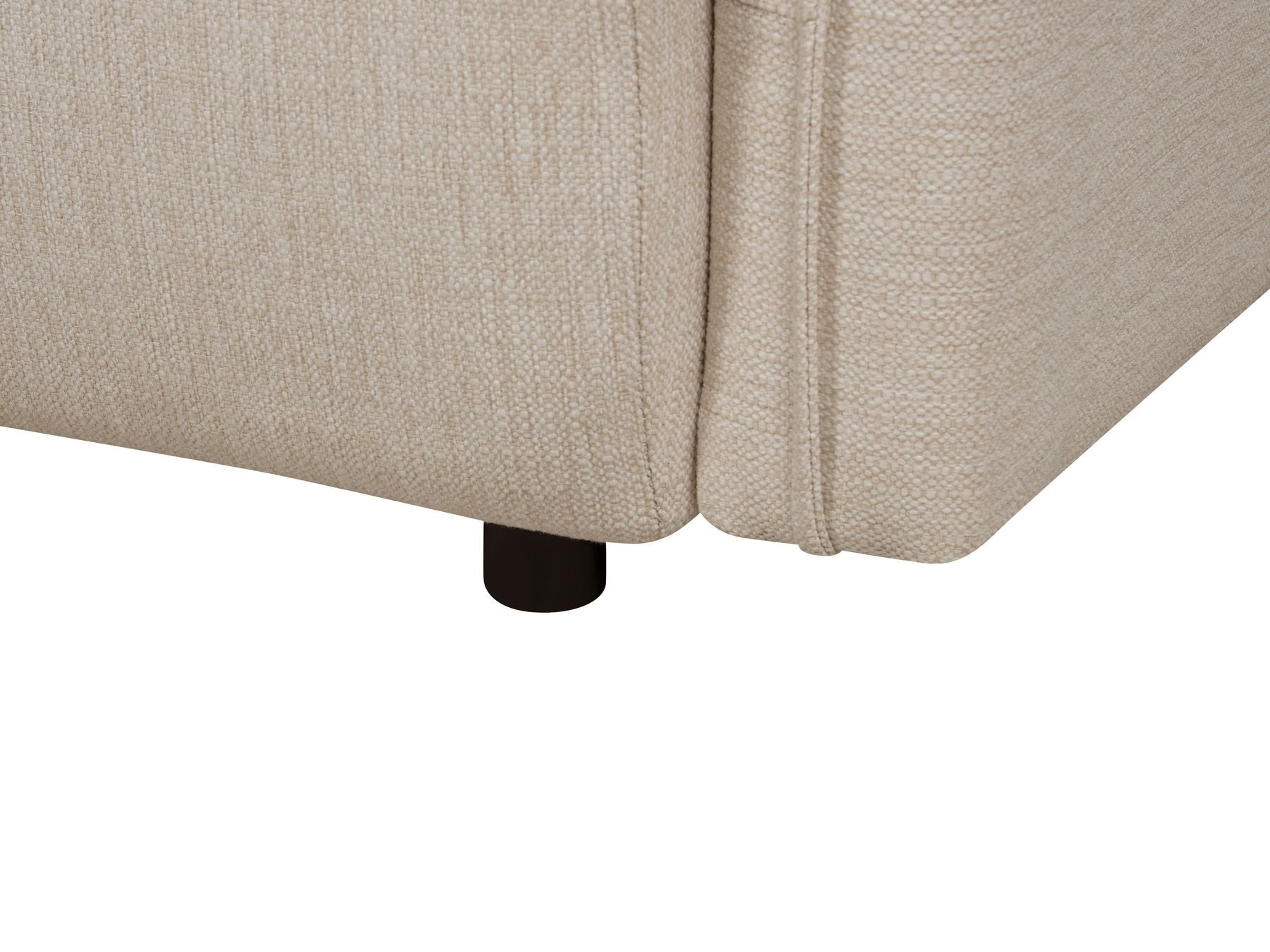 Sofa Bed KRAMA Fabric Beige with Storage 3 Seater
