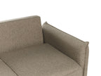 Sofa Bed KRAMA Fabric Brown with Storage 3 Seater