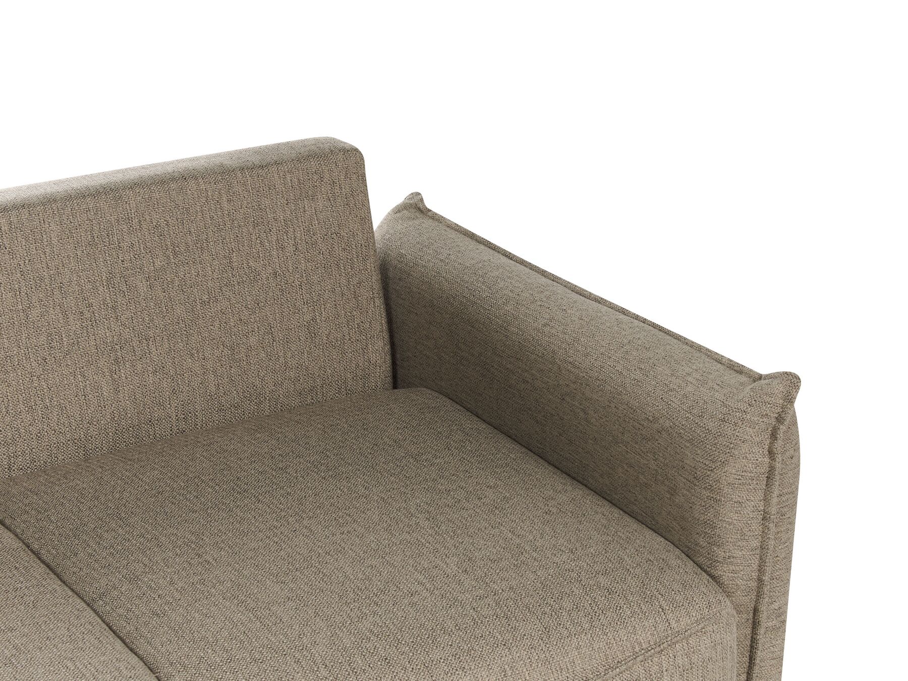 Sofa Bed KRAMA Fabric Brown with Storage 3 Seater