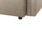 Sofa Bed KRAMA Fabric Brown with Storage 3 Seater