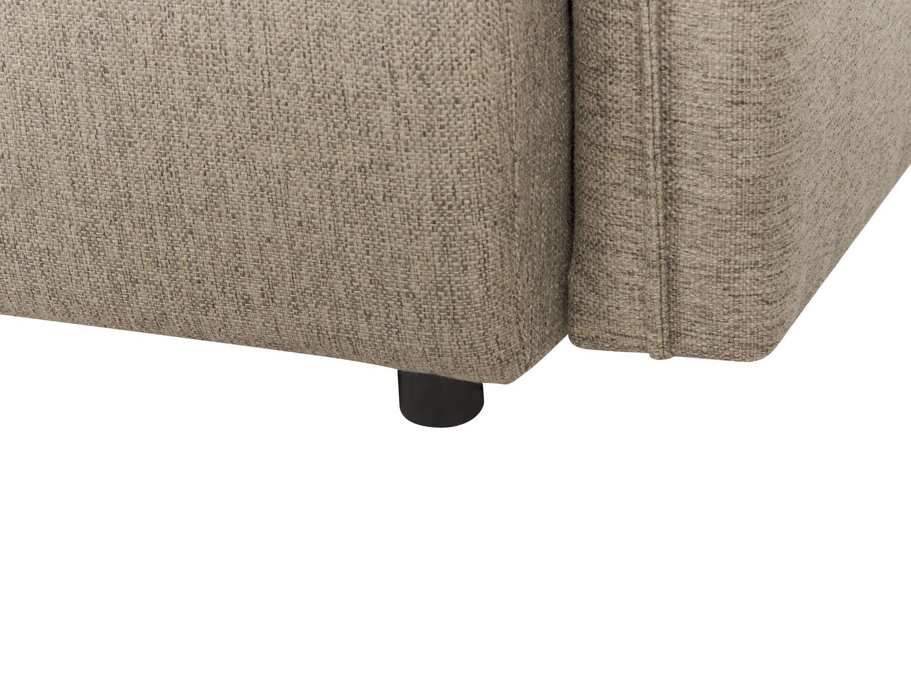 Sofa Bed KRAMA Fabric Brown with Storage 3 Seater