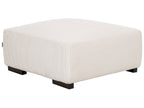 Corner Sofa LUNGO Corduroy Off-White with Ottoman 4 Seater Left Hand