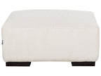 Corner Sofa LUNGO Corduroy Off-White with Ottoman 4 Seater Left Hand