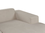 Corner Sofa LUNGO Corduroy Beige with Ottoman 4 Seater Left Hand