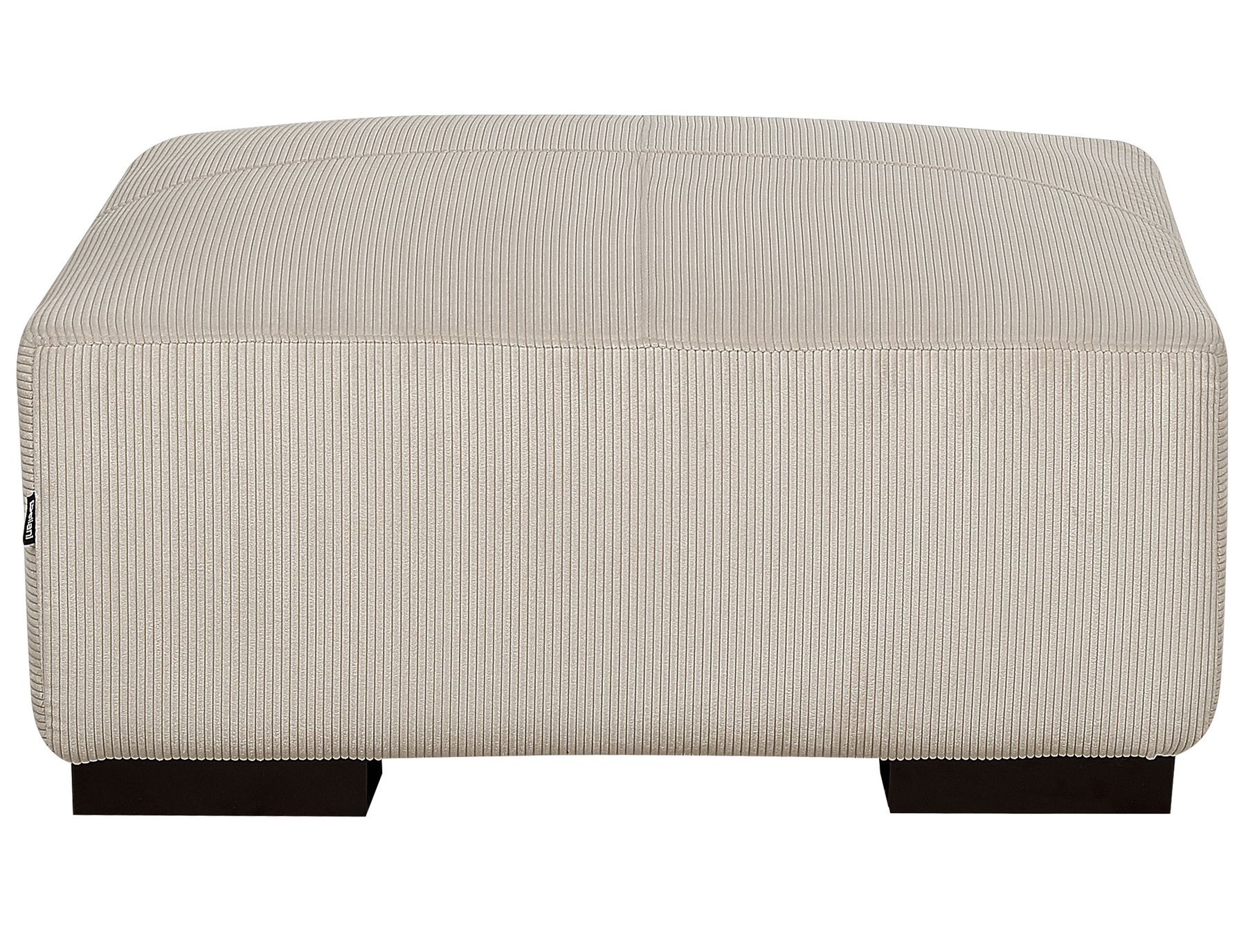 Corner Sofa LUNGO Corduroy Beige with Ottoman 4 Seater Right Hand