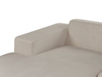 Corner Sofa LUNGO Corduroy Beige with Ottoman 4 Seater Right Hand