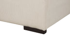 Corner Sofa LUNGO Corduroy Beige with Ottoman 4 Seater Right Hand