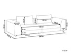 3 Seater Sofa Light Grey LERMON