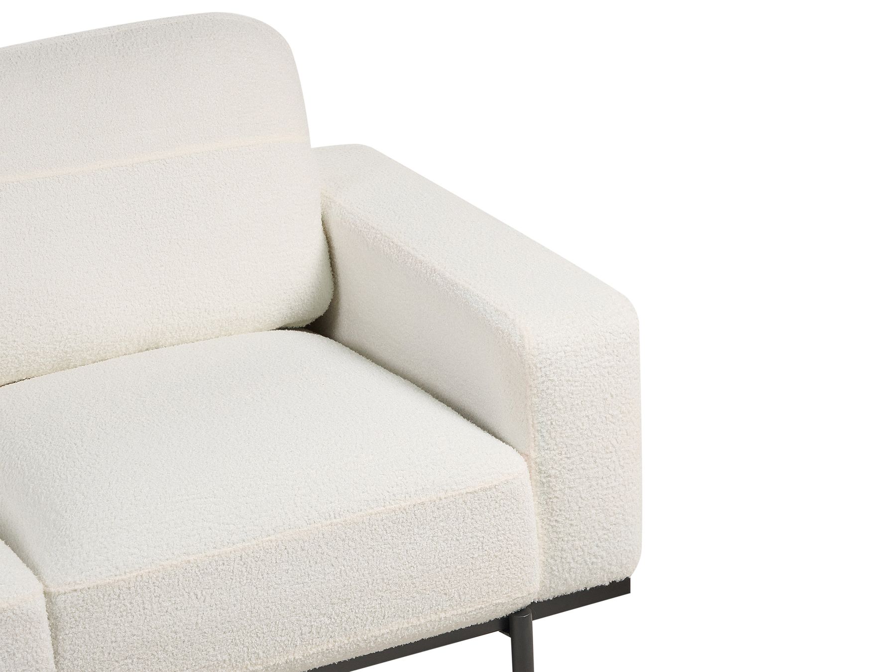 2 Seater Sofa Boucle White SOVIK
