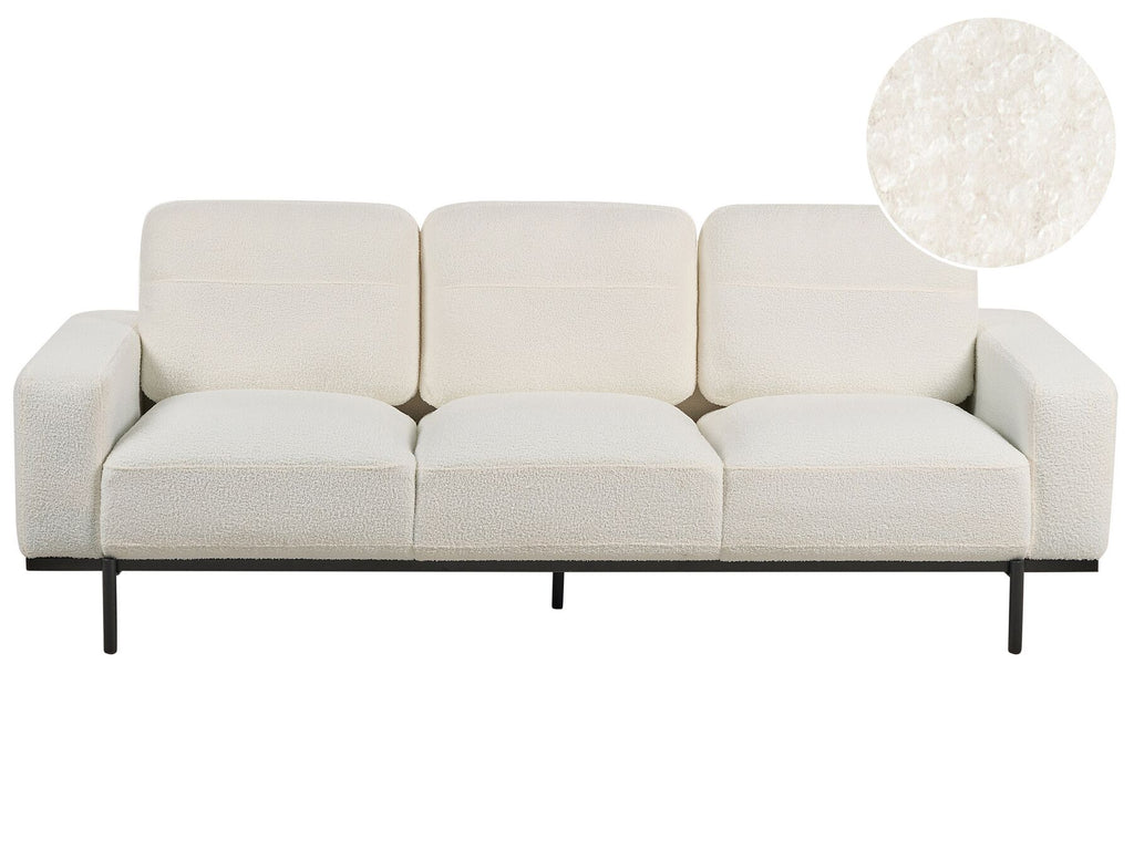3 Seater Sofa Boucle White SOVIK