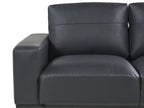 3 Seater Sofa Faux Leather Black SOVIK