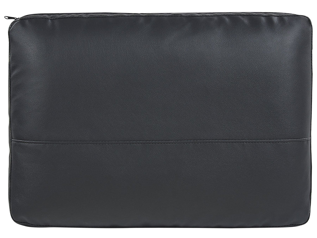 3 Seater Sofa Faux Leather Black SOVIK