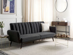 Sofa Bed VIMMERBY Fabric Black 3 Seater