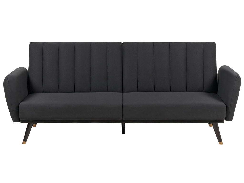Sofa Bed VIMMERBY Fabric Black 3 Seater