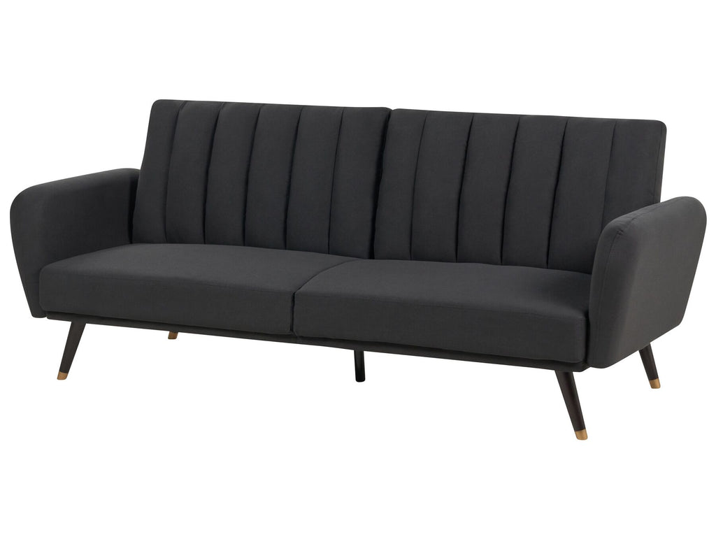 Sofa Bed VIMMERBY Fabric Black 3 Seater