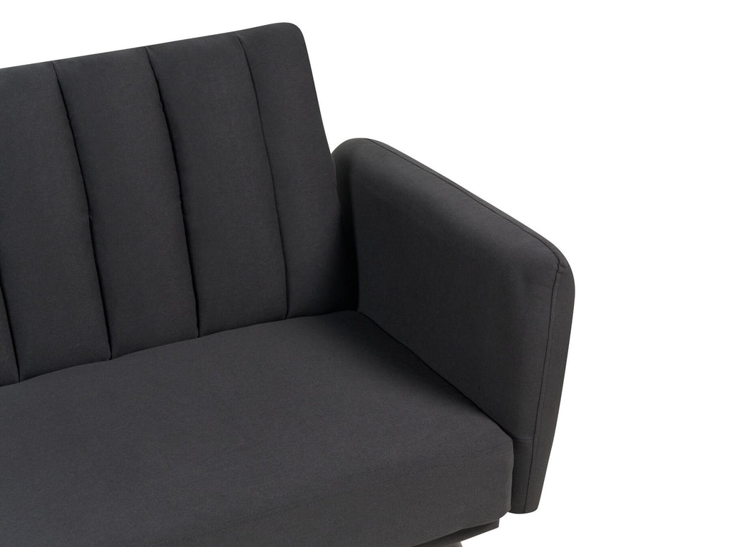 Sofa Bed VIMMERBY Fabric Black 3 Seater