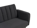 Sofa Bed VIMMERBY Fabric Black 3 Seater