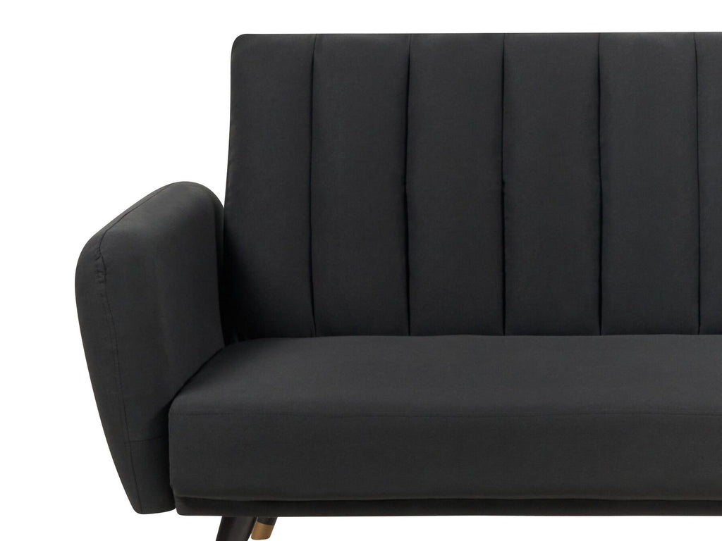Sofa Bed VIMMERBY Fabric Black 3 Seater