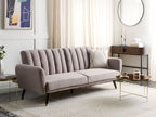 Sofa Bed VIMMERBY Fabric Light Brown 3 Seater