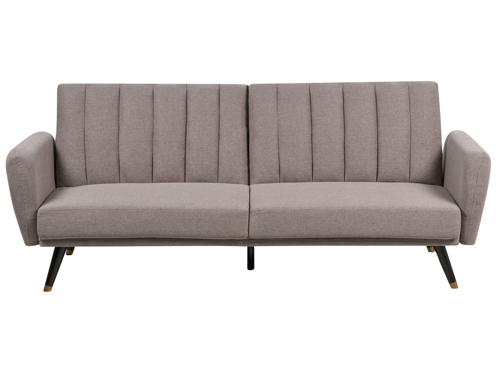 Sofa Bed VIMMERBY Fabric Light Brown 3 Seater
