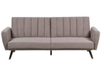 Sofa Bed VIMMERBY Fabric Light Brown 3 Seater