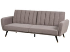 Sofa Bed VIMMERBY Fabric Light Brown 3 Seater
