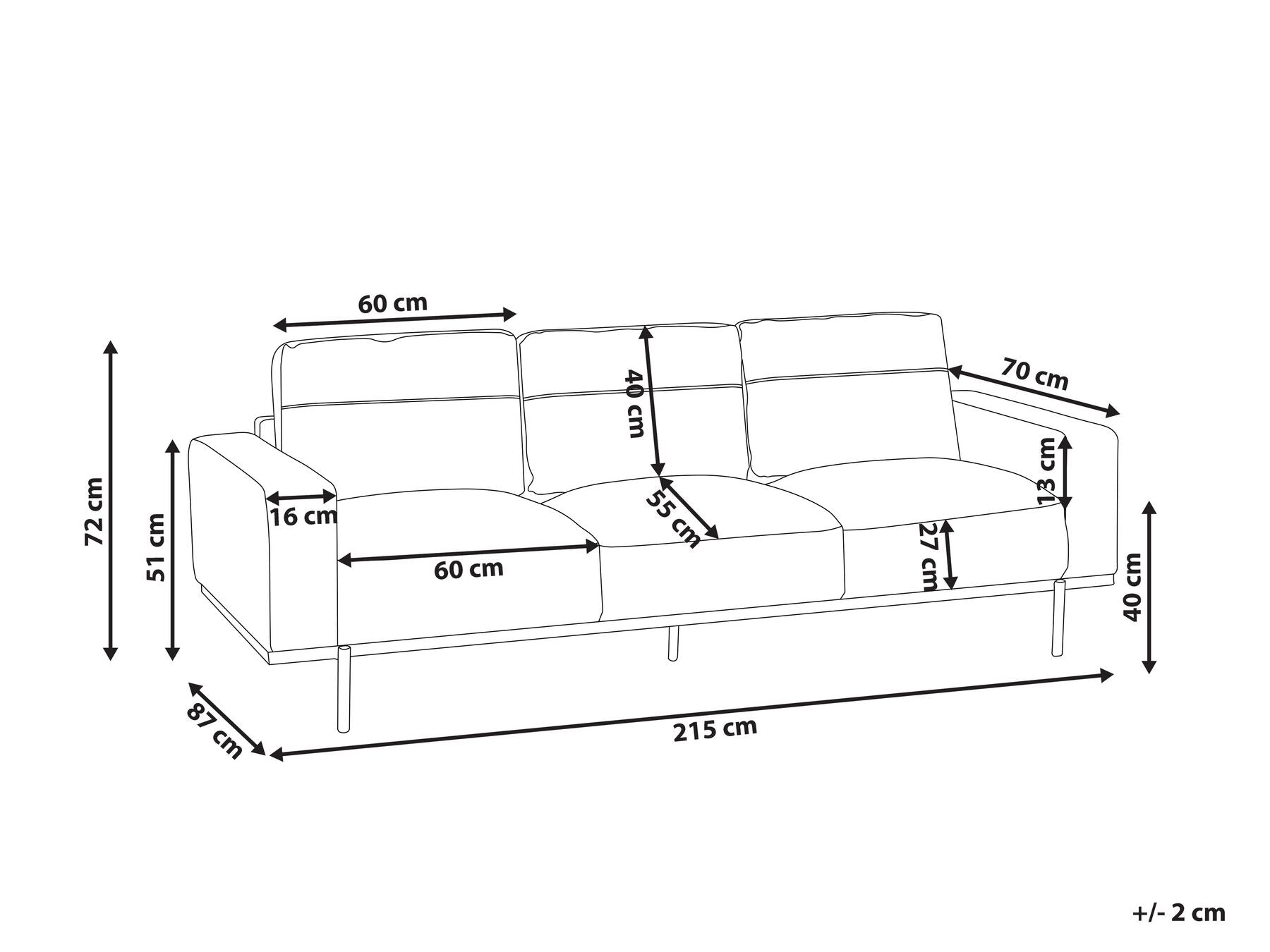 3 Seater Sofa Boucle White SOVIK