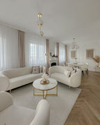 3 Seater Boucle Sofa White LOEN