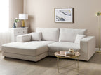 Corner Sofa LOFOTEN Fabric Off-White 3 Seater Right Hand