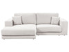 Corner Sofa Fabric Off-White 3 Seater Right Hand
