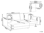 Corner Sofa LOFOTEN Fabric Off-White 3 Seater Right Hand