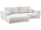 Corner Sofa LOFOTEN Fabric Off-White 3 Seater Right Hand