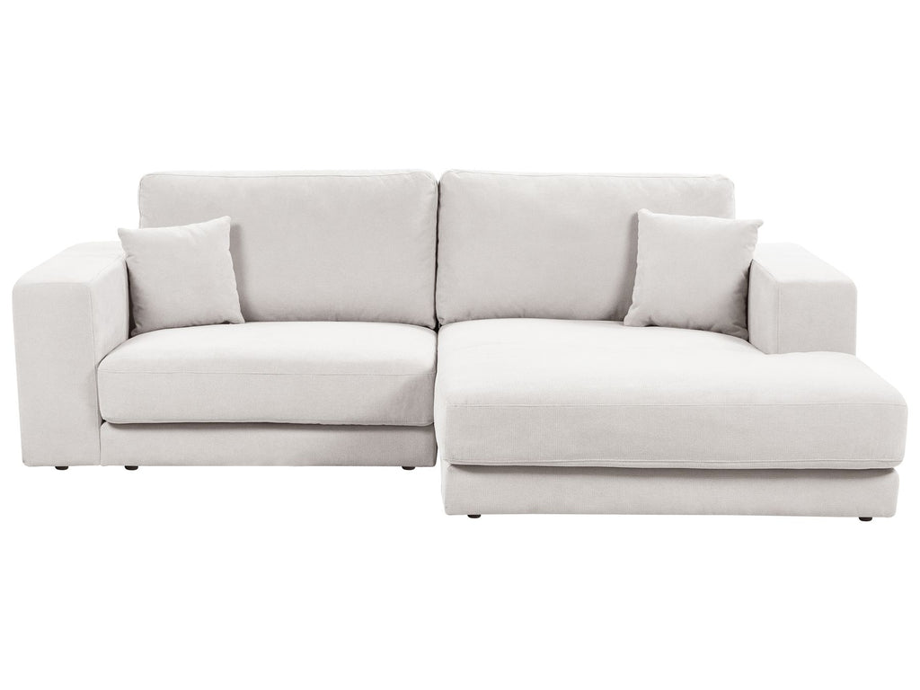 Corner Sofa LOFOTEN Fabric Off-White 3 Seater Left Hand