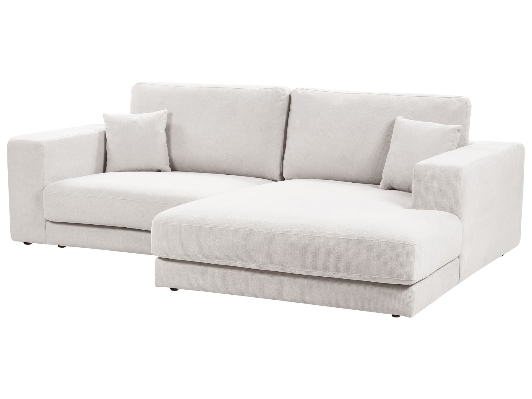 Corner Sofa LOFOTEN Fabric Off-White 3 Seater Left Hand